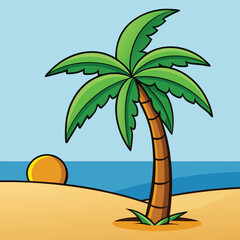 palm tree on the beach