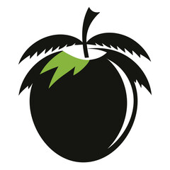 vector illustration of a fruit silhouette