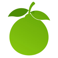 brazilian guava silhouette on white background