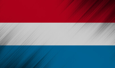Luxembourg flag painted with vibrant brush strokes for artistic flair