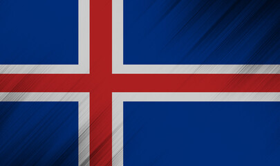 Fototapeta premium Vibrant representation of Icelandic heritage through bold colors