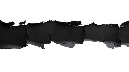 Dramatic dark textured surface with peeling distressed paint revealing hidden layers and rough edges isolated on white background