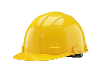 Fototapeta premium Isolated Yellow Construction Hard Hat for Worker Safety