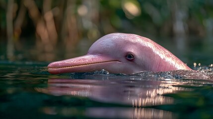 Amazon river dolphin boto pink dolphin freshwater dolphin wildlife amazon rainforest animal aquatic mammal nature © Shaggy
