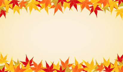 Maple Design_Horizontal_Top and bottom frames_Orange