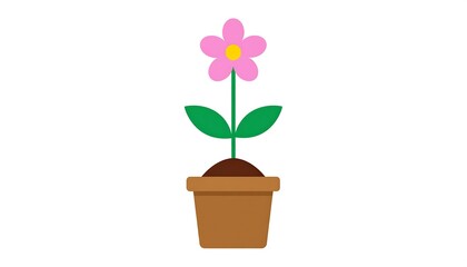 Simple potted flower illustration