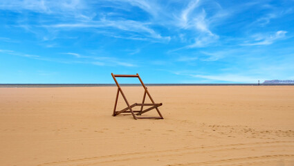 Plage de Deauville, Normandie, Frankreich 