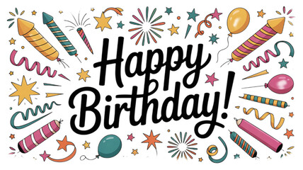 Festive new year s eve celebration border with fireworks and confetti