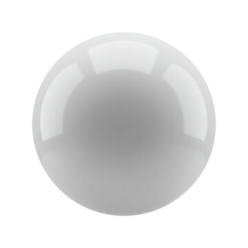 White ball mockup on transparent background PNG generative AI