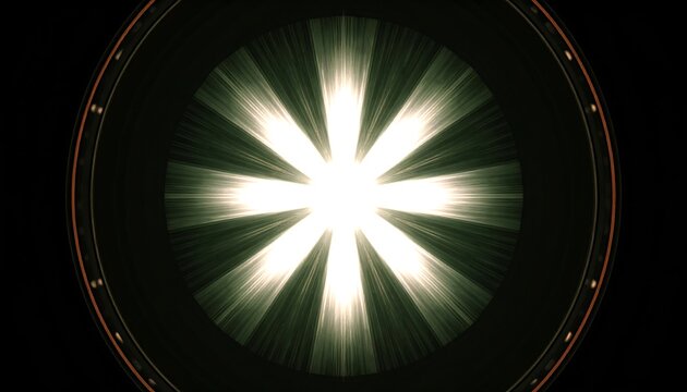 Abstract circular design with radiating light