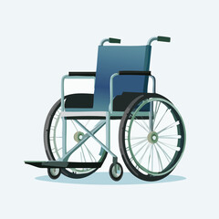 Fototapeta premium Wheelchair Vector illustration with clean lines and bold shapes.