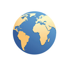 Fototapeta premium Earth symbol Vector illustration with clean lines and bold shapes.