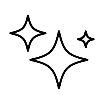 magic sparkle artificial intelligence line icon