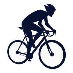 silhouette of a man riding a bike