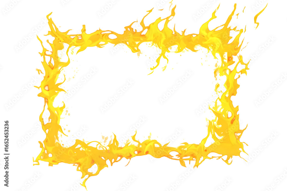 Poster a vibrant and dynamic abstract frame of bright yellow flames, perfect for emphasizing content or cre