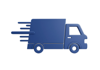 Isolated Fast Delivery Truck Icon for Logistics and Shipping