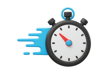 Isolated Stopwatch with Speed Lines for Fast Time Measurement