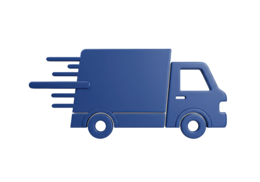 Isolated Fast Delivery Truck Icon for Logistics and Shipping