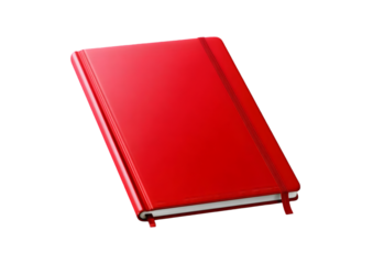 A vibrant red notebook lies open, inviting creativity and ideas. Perfect for journaling, note-taking, and daily inspiration, it sparks imagination.