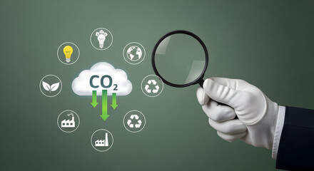 Investigating CO2 emissions with environmental icons and a magnifying glass