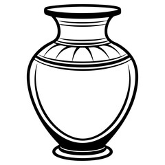 Elegant vintage vase illustration with decorative patterns