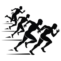 runners vector illustration