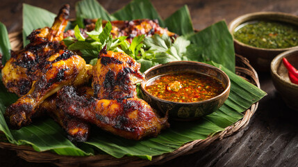 thai grilled chicken with spicy dipping sauce