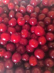 Abundance of Ripe Cherries A Tempting Treat for Healthy Lifestyles and Culinary Creations.