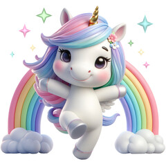 Naklejka premium Einhorn fröhlich 1