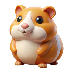Fototapeta premium 3d adorable hamster character with cute expression
