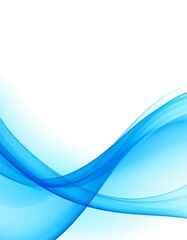 Abstract blue wavy lines on white background