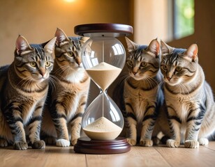 elderly take care of cats and enjoy them at home. Senior citizen pet cat indoor joy home care.