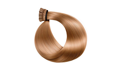 Luminous strands capturing seamless hair extension application techniques with a transparent canvas