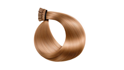 Luminous strands capturing seamless hair extension application techniques with a transparent canvas