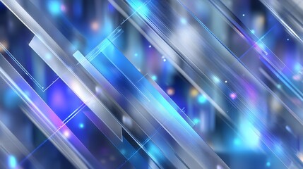 Futuristic semi-transparent holographic overlays with cyan and blue light accents, floating UI elements, and blurred urban tech background.