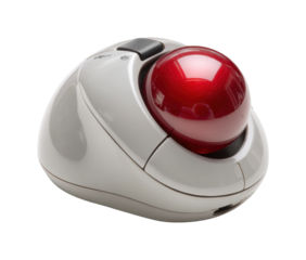 Innovative red device demonstration in technology lab view isolated on transparent background, png