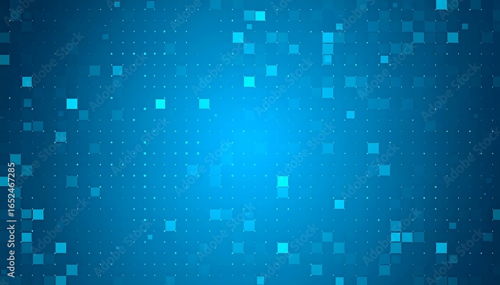 Fototapete a vibrant blue backdrop showcases a complex pattern of overlapping squares and dotted lines, creatin