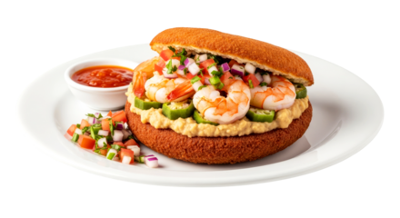 delicious shrimp acaraj with transparent background perfect for menu design