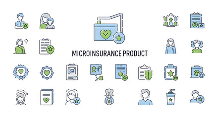 Microinsurance Product Icons and Symbols