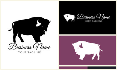 Bison Logo Design Variations.