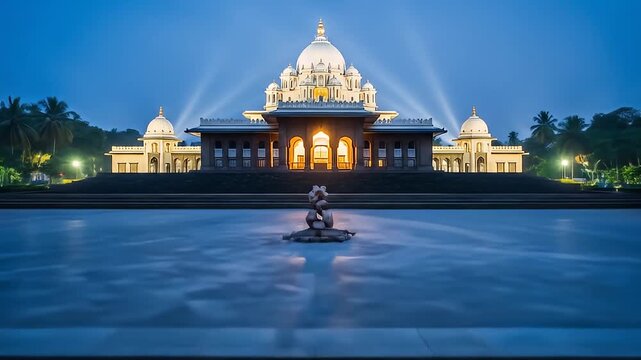 Valluvar Kottam Illuminated Evening Reflection