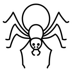 Vector Single Outline Icon - Spider