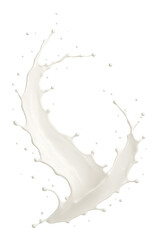 Milk splash wave, vertical 9:16, isolated