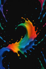 Milk splash wave, vertical 9:16, isolated