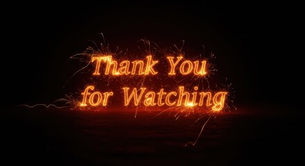 Fiery Thank You Closing Graphic