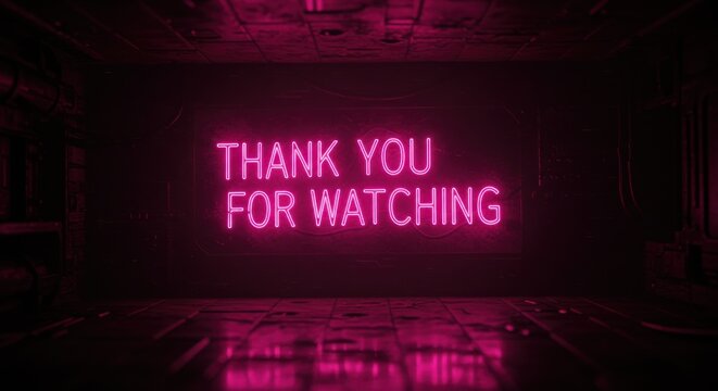 Neon Thank You: Glowing Gratitude in Dark Space