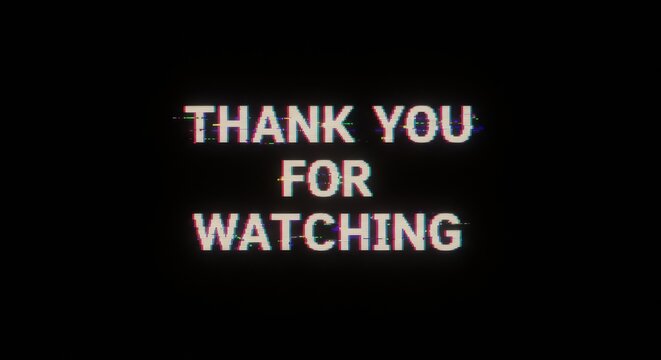 Thank You Screen with Glitch Effect - Powered by Adobe