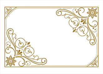 Elegant Vintage Ornamental Border Design Element