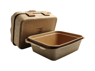 Eco-friendly takeout container kitchen product sustainability isolated on transparent background, png