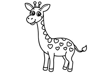 Obraz premium Cute Giraffe Coloring Page